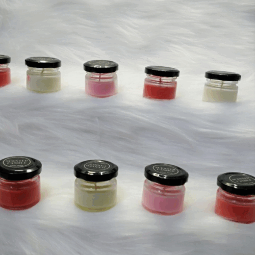 شمع معطر زجاجيه طقم 12حبات